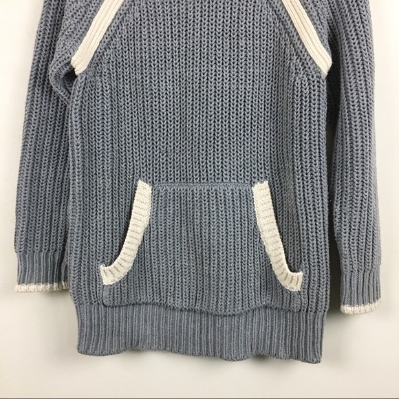 rag & bone/JEAN Camille Tunic Grey Chunky Knit Sweater - Picture 7 of 14